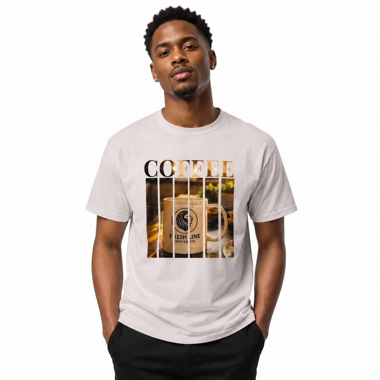 Fresh Line Morning Ritual Signature Tee- Ice Grey
