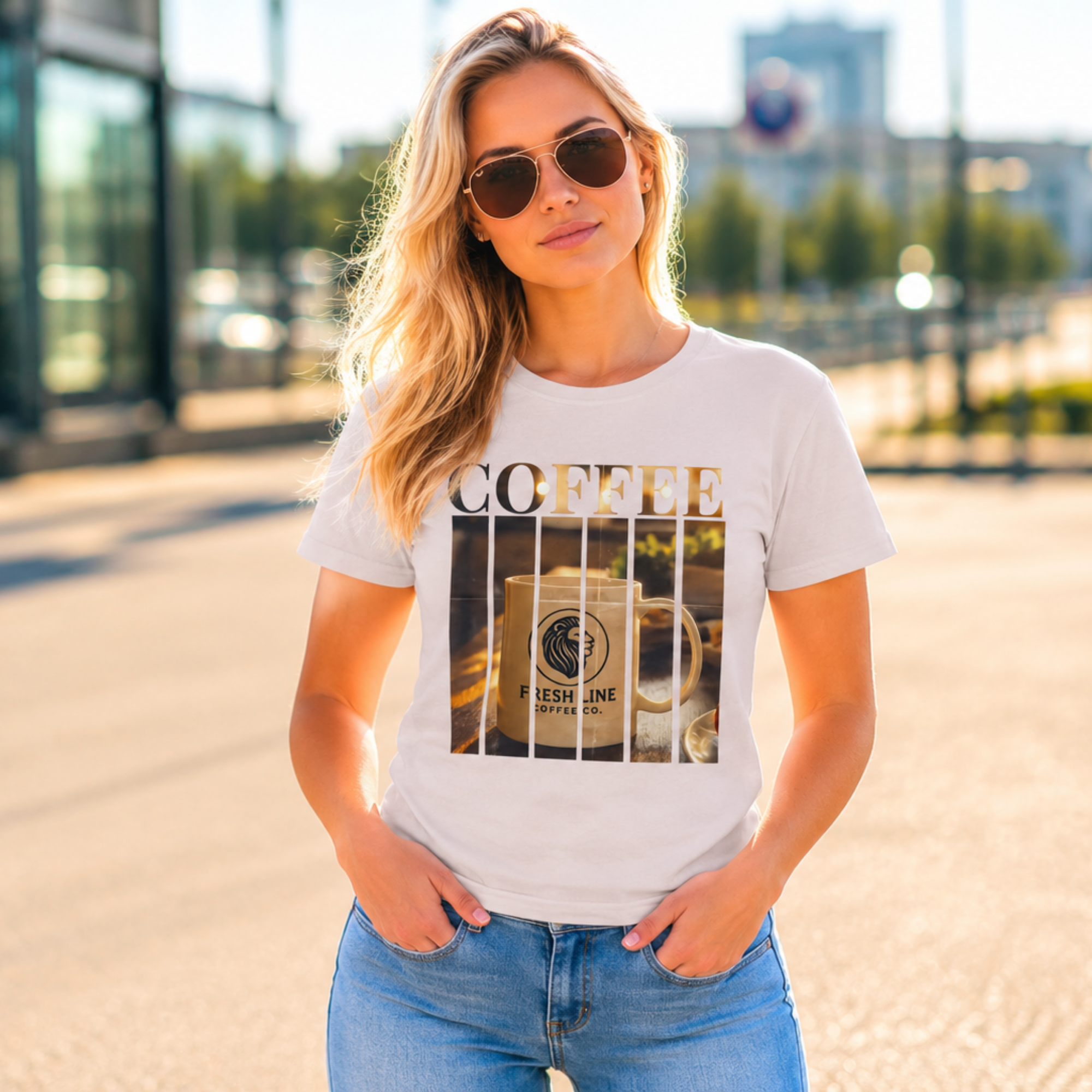 Fresh Line Morning Ritual Signature Tee- Ice Grey